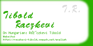 tibold raczkevi business card